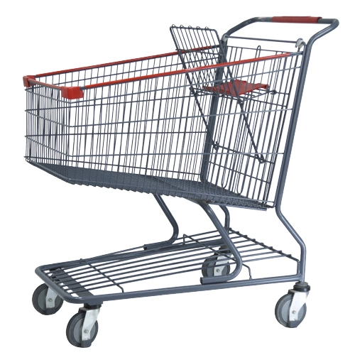 240L American Style Metal Supermarket Shopping Trolley Cart for Hypmarket