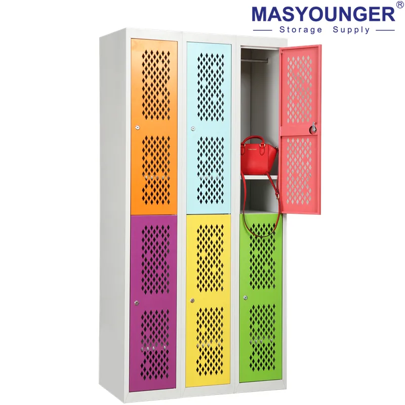 Шкафчик металла дверей славного взгляда красочный 6 для пользы школы офиса